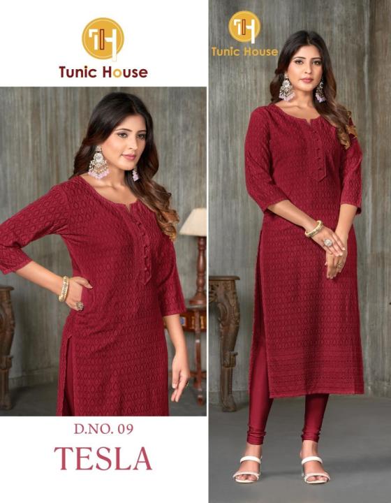 TUNIC-HOUSE-TESLA-VISCOSE-FULLY-CHIKANKARI-WORK-IN-FRONT-BACKSLEEVES-CHIKANKARI-STRAIGHT-KURTI-COLLECTION-3