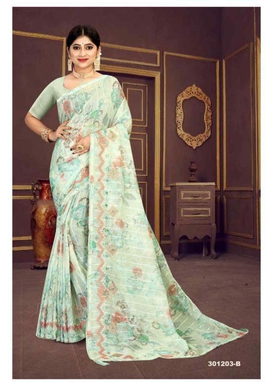 V-PLUSE-COLLECTION-BALENO-41-8-PCS-ORGANZA-BEAUTIFUL-SAREE-CATALOGUE-3