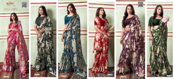 VALLABHI-PRINTS-COLLECTION-MANIKA-BEAUTIFUL-6-PCS-BRASSO-SAREE-CATALOGUE-8