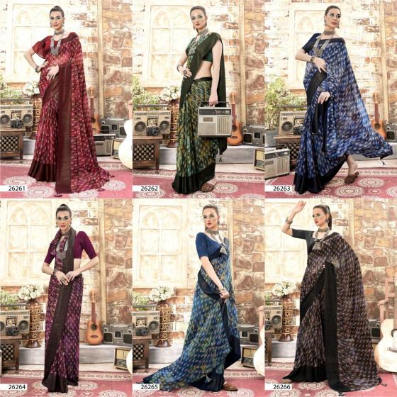 VALLABHI-PRINTS-COLLECTION-VYANJANA-5-SHIMMER-GEOREGTTE-6-PCS-SAREE-CATALOGUE-2