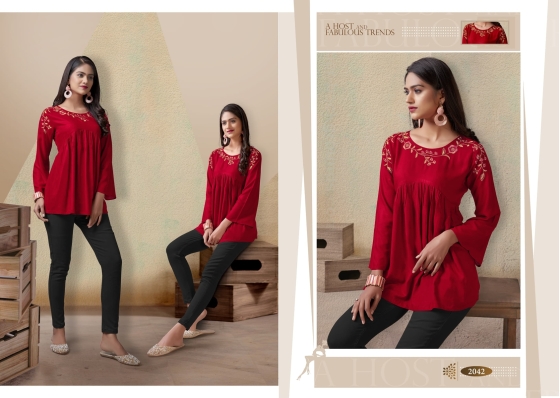 VARADAN-NORA-VOL-1-14-KG-HEAVY-RIYON-TOP-WITH-DESIGNER-STYLE-KURTI-TOP-CATALOGUE-5