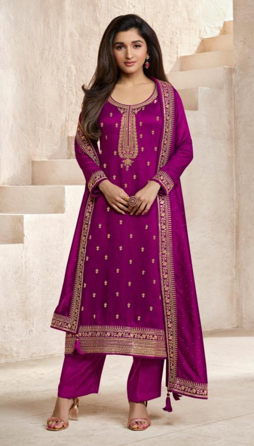 VINAY-KASEES-AANCHAL-HITKIT-EMBROIDERED-SILK-GEORGETTE-WITH-SANTOON-INNER-BOTTOM-DRESS-MATERIAL-CATALOGUE-10