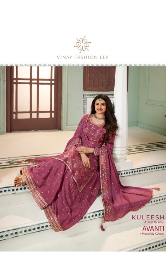 VINAY-KULEESH-AVANTI-MULTY-THREAD-EMBROIDREDE-CHINON-DESIGNER-DRESS-MATERIAL-CATALOGUE-6