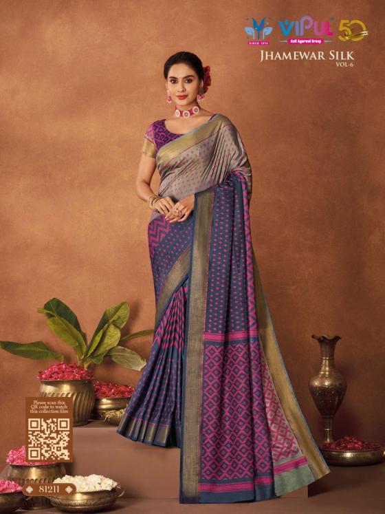 VIPUL-JHAMEWAR-SILK-VOL-6-SERIES-81207-TO-81218-TWO-TONE-SILK-SAREE-WITH-PRINT-AND-WEAVING-BORDER-WITH-BLOUSE-SAREE-CATALOGUE-12