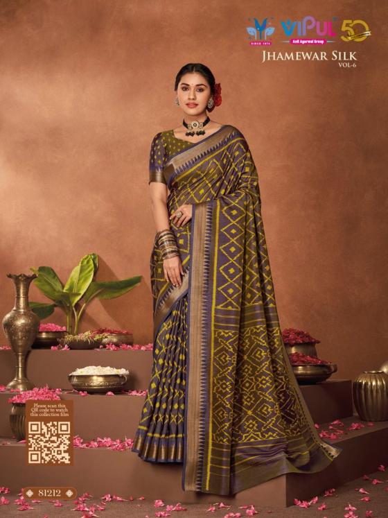 VIPUL-JHAMEWAR-SILK-VOL-6-SERIES-81207-TO-81218-TWO-TONE-SILK-SAREE-WITH-PRINT-AND-WEAVING-BORDER-WITH-BLOUSE-SAREE-CATALOGUE-14