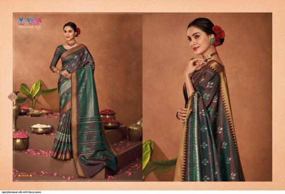 VIPUL-JHAMEWAR-SILK-VOL-6-SERIES-81207-TO-81218-TWO-TONE-SILK-SAREE-WITH-PRINT-AND-WEAVING-BORDER-WITH-BLOUSE-SAREE-CATALOGUE-18