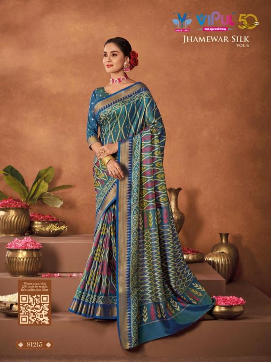 VIPUL-JHAMEWAR-SILK-VOL-6-SERIES-81207-TO-81218-TWO-TONE-SILK-SAREE-WITH-PRINT-AND-WEAVING-BORDER-WITH-BLOUSE-SAREE-CATALOGUE-3