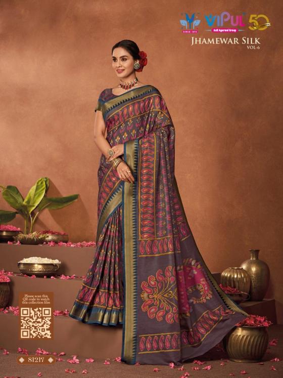 VIPUL-JHAMEWAR-SILK-VOL-6-SERIES-81207-TO-81218-TWO-TONE-SILK-SAREE-WITH-PRINT-AND-WEAVING-BORDER-WITH-BLOUSE-SAREE-CATALOGUE-4