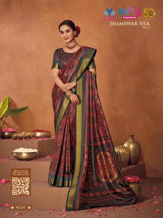 VIPUL-JHAMEWAR-SILK-VOL-6-SERIES-81207-TO-81218-TWO-TONE-SILK-SAREE-WITH-PRINT-AND-WEAVING-BORDER-WITH-BLOUSE-SAREE-CATALOGUE-7