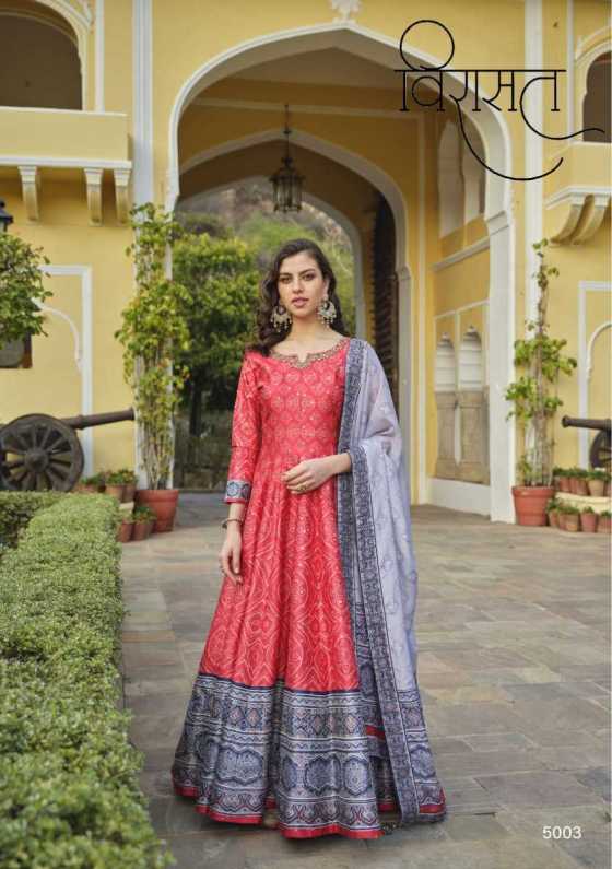 VIRASAT-VOL-RATRANI-DESIGNER-GOWN-EXCLUSIVE-COLLECTION-KILLER-SILK-DIGITAL-PATOLA-PRINT-WITH-CANCAN-NET-KURTI-GOWN-CATLOG-4