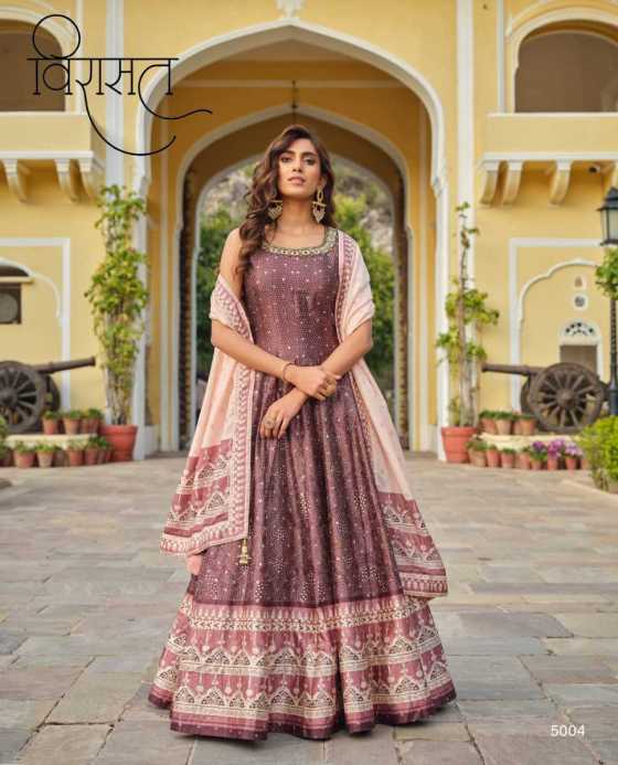 VIRASAT-VOL-RATRANI-DESIGNER-GOWN-EXCLUSIVE-COLLECTION-KILLER-SILK-DIGITAL-PATOLA-PRINT-WITH-CANCAN-NET-KURTI-GOWN-CATLOG-7