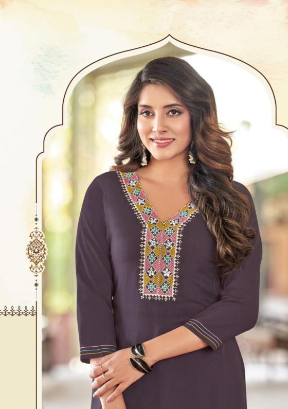 WOOGLEE-BARBELLA-VOL-12-HEAVY-RAYON-THREAD-HAND-WORK-BEAUTIFUL-KURTI-CATALOGUE-1