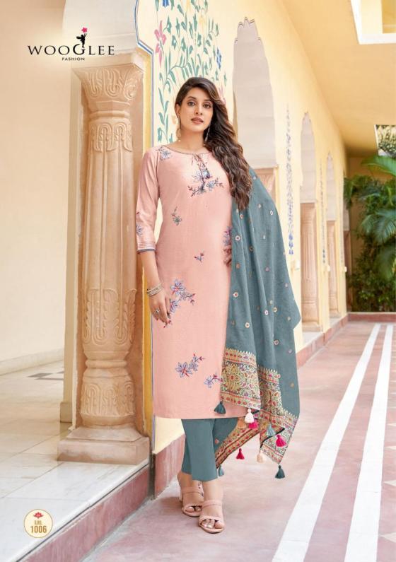 WOOGLEE-RAKSHA-VISCOSE-WEAVING-THREAD-WORK-HANDWORK-KURTI-PANT-DUPATTA-CATALOGUE-5