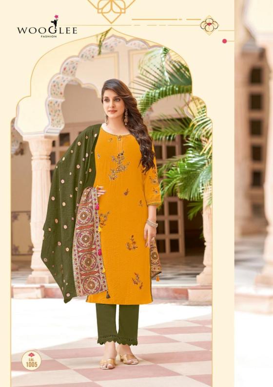 WOOGLEE-RAKSHA-VISCOSE-WEAVING-THREAD-WORK-HANDWORK-KURTI-PANT-DUPATTA-CATALOGUE-7