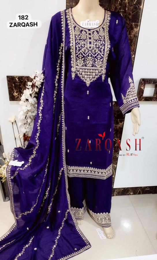 ZARQASH-FIVE-SATR-D.NO-181-XLVICHITRA-SILK-EMBROIDERY-WORK-WITH-SANTOON-INNER-BEAUTIFUL-READYMADE-DRESS-MATERIAL-CATALOGUE-12