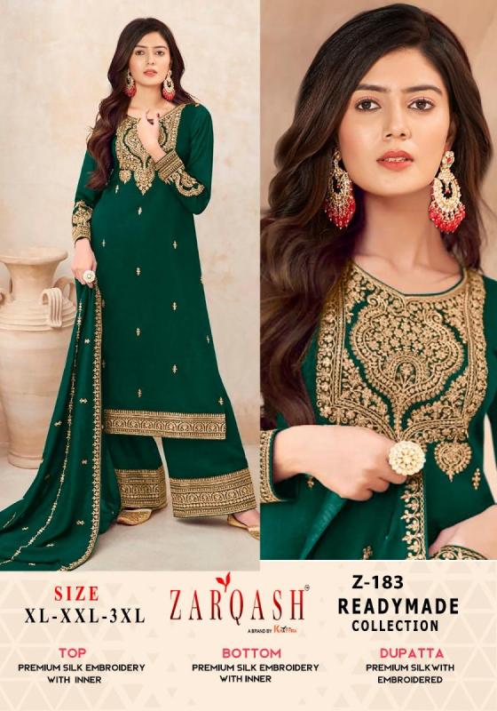 ZARQASH-FIVE-SATR-D.NO-181-XLVICHITRA-SILK-EMBROIDERY-WORK-WITH-SANTOON-INNER-BEAUTIFUL-READYMADE-DRESS-MATERIAL-CATALOGUE-4