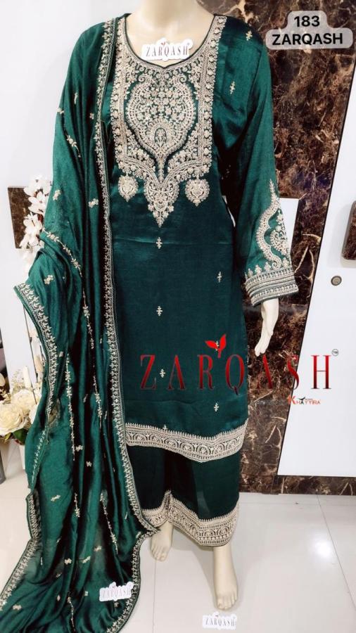 ZARQASH-FIVE-SATR-D.NO-181-XLVICHITRA-SILK-EMBROIDERY-WORK-WITH-SANTOON-INNER-BEAUTIFUL-READYMADE-DRESS-MATERIAL-CATALOGUE-6