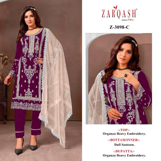 ZARQASH-PAKISTANI-SUITS-D.NO-Z-3098-ORGANZA-WITH-EMBROIDERED-WITH-ORGANZA-WITH-EMBROIDRED-DUPATTA-AND-DULL-SANTOON-INNER-DRESS-MATERIAL-CATALOGUE-2