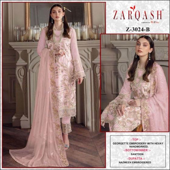 ZARQASH-SUITS-D.NO-Z-3024-GEORGETTE-EMBROIDERED-WITH-HEAVY-HANDWORK-AND-NAZNEEN-EMBROIDERED-DUPATTA-WITH-SANTOON-INNER-BEAUTIFUL-DRESS-MATERIAL-CATALOGUE-3